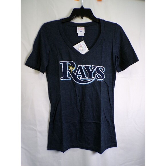 Unbranded Tops - Women's Tampa Bay Rays V Neck T Shirt Medium Navy RAYS